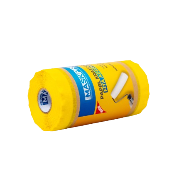 Papel Kraft com Fita Adesiva 15cm x 20m - Imagem 3