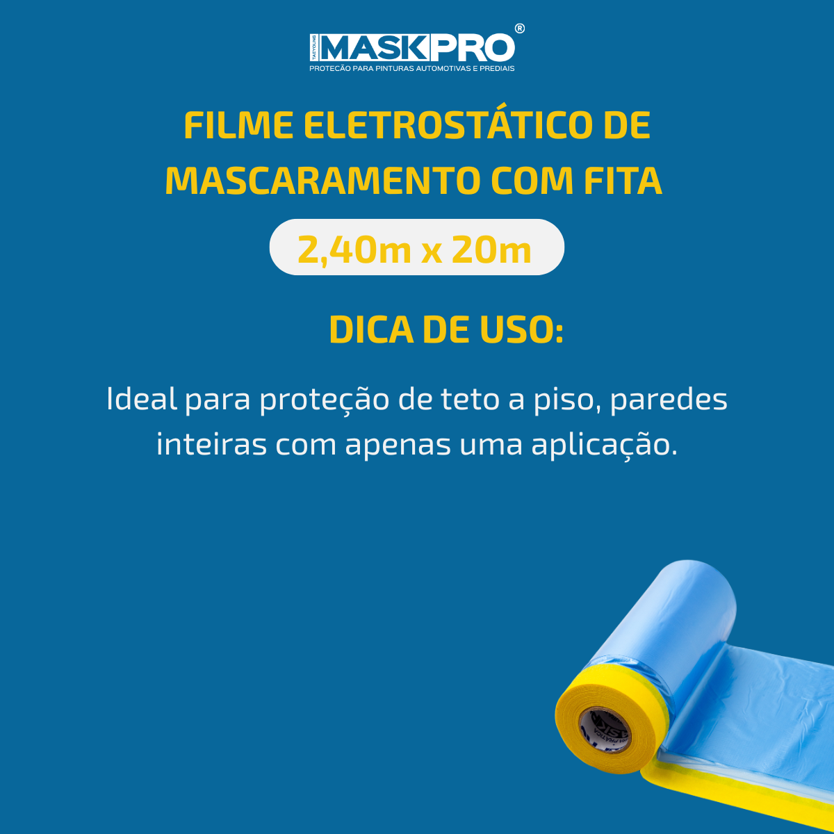 Filme Eletrostático com Fita Adesiva 2,40m x 20m - Imagem 3