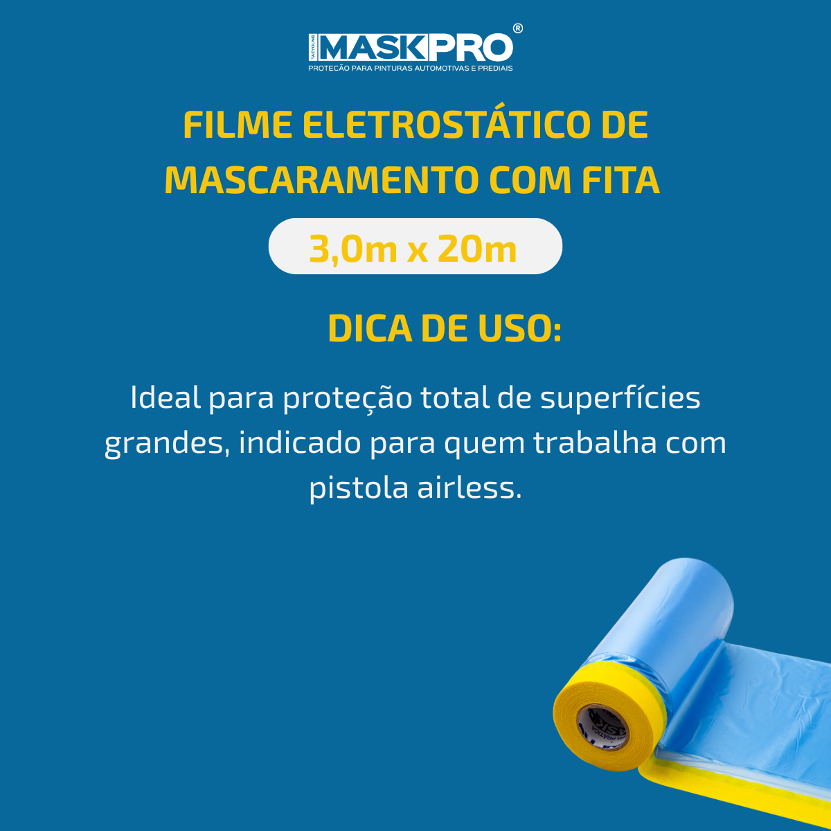 Filme Eletrostático com Fita Adesiva 3,00m x 20m - Imagem 4
